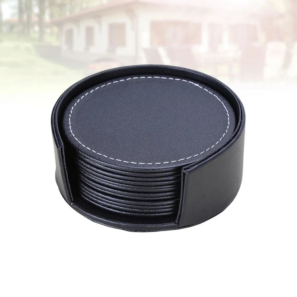 Premium PU Round Table Mat Heat Resistant Waterproof Placemat for Dining Table Decorative Scratch Proof Stylish Home Kitchen