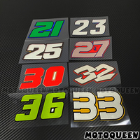 Racing Number 21 23 25 27 30 32 33 36 Decal Fuel Tank Side Cover Windshield Fairing Stickers For Motorcycle Motocross Motorbike