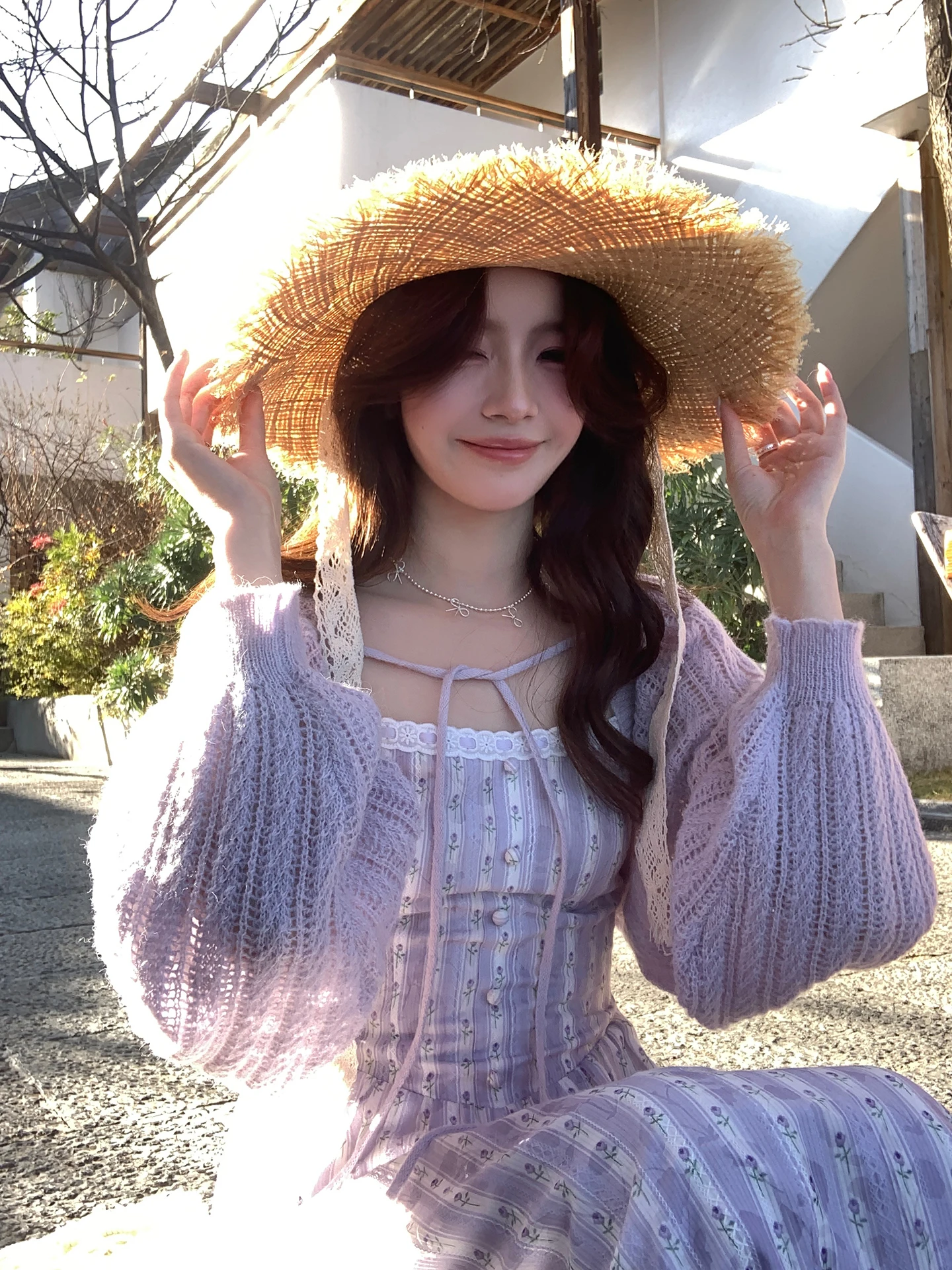 

Even-Yiwen Sweet Dream Charming Match Korean Style Gentle Knitted Casual Cardigan Women's Early Spring Versatile Soft Nylon L...