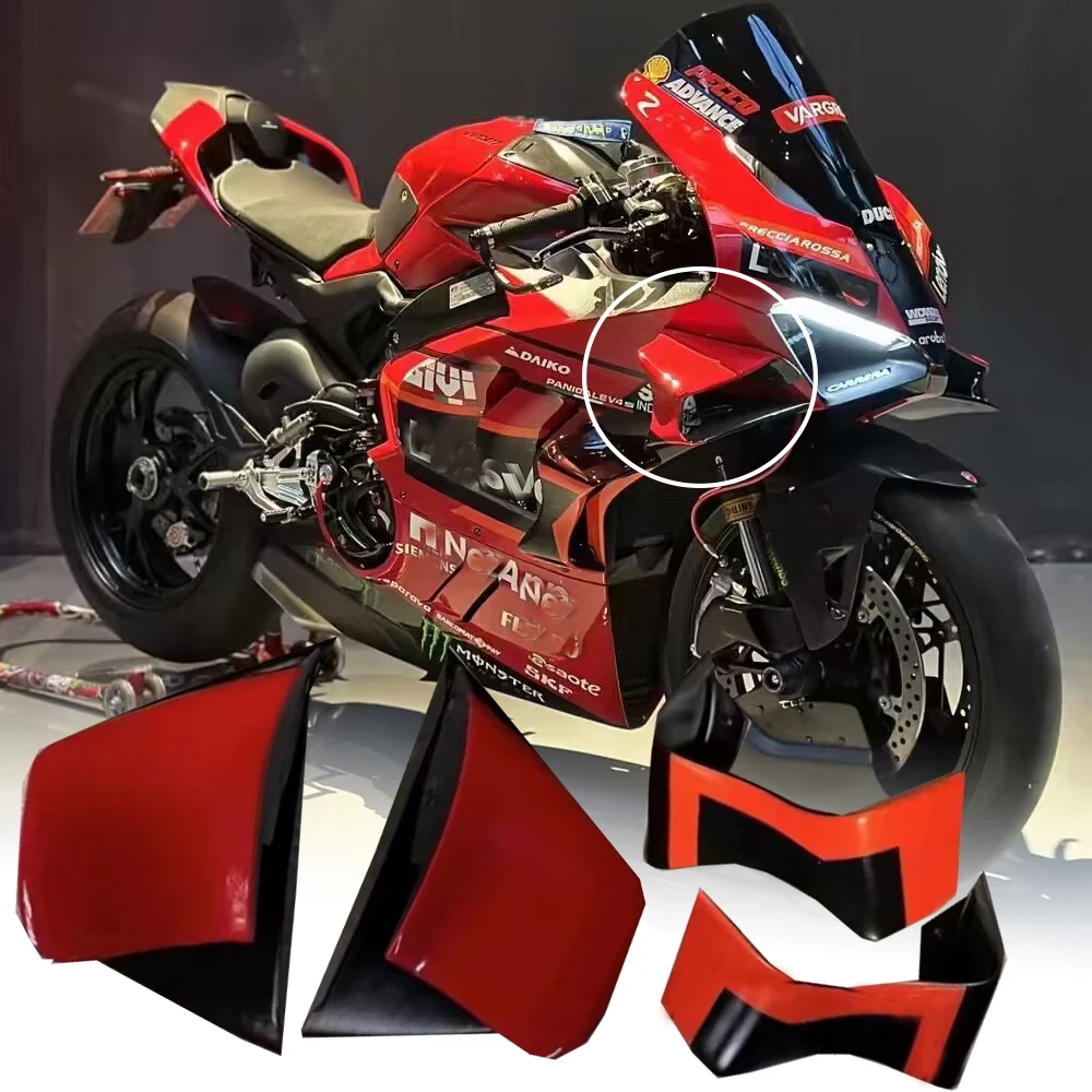 for Ducati MotoGP Winglets Side Spoiler Fairing Aerodynamics Wing Kits Wind Deflector for Moto GP 2023 24 Motorcycle Accessories