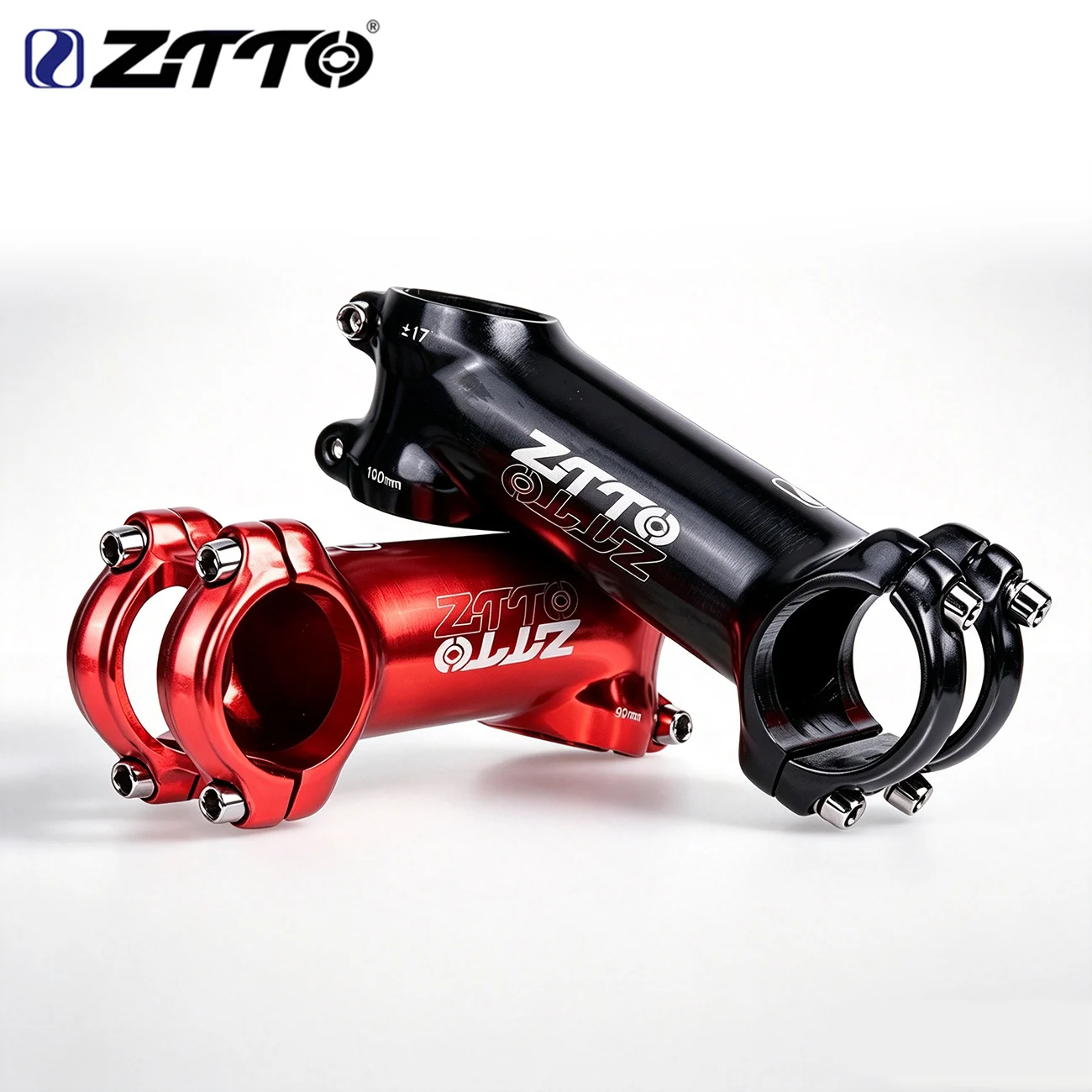 ZTTO Bicycle Handlebar Stem ±17° ±35° 70mm 90mm 100mm High Strength Forged Aluminum fixed gear XC Road Bike 17 degrees 31.8mm