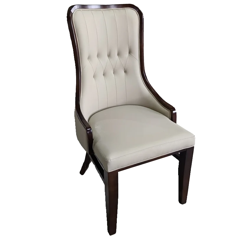 

Nordic solid wood dining chair modern simple fashion creative home restaurant hotel table and chair backrest light luxury full