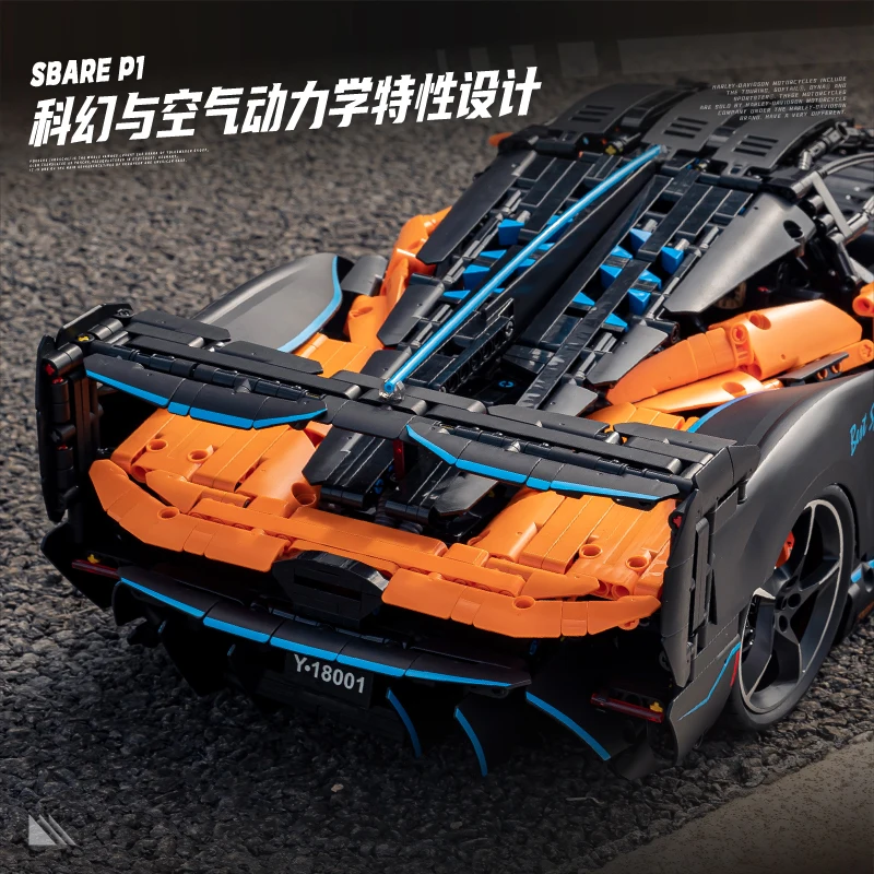 3862 قطعة سيارة رياضية SABER P1 مجموعة مكعبات البناء للبالغين MOC مجموعة أدوات السيارة لعب الاطفال هدايا عيد الميلاد