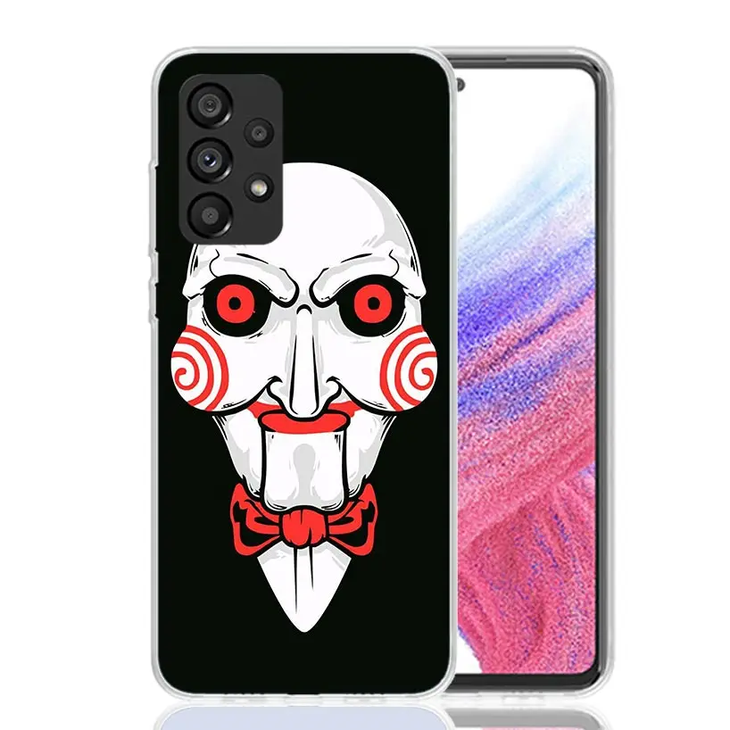 The Jigsaw Killer Horror Phone Case For Samsung Galaxy A15 A55 A25 A35 A14 A54 A24 A34 A13 A53 A23 A33 A12 A52 A22 A32 A05S A04S