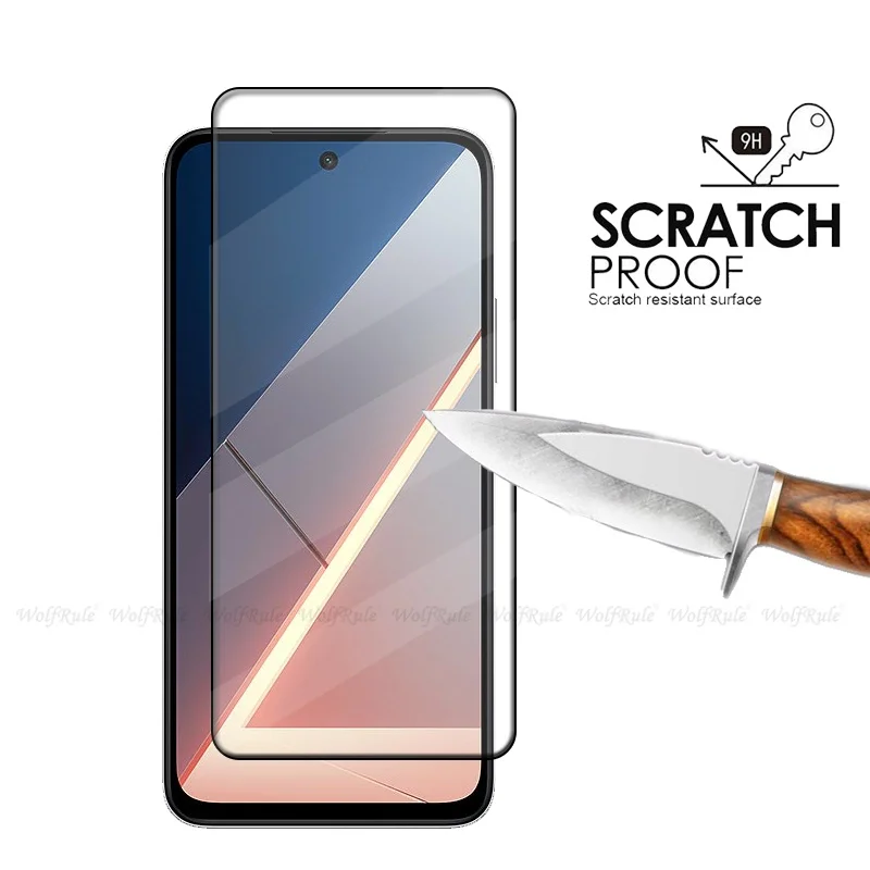 6-in-1 Für Poco M7 4G Glas Für Xiaomi Poco M7 4G Gehärtetem Glas schutzhülle HD 9H Full Screen Protector Poco M7 4G Objektiv Glas – Detail 1