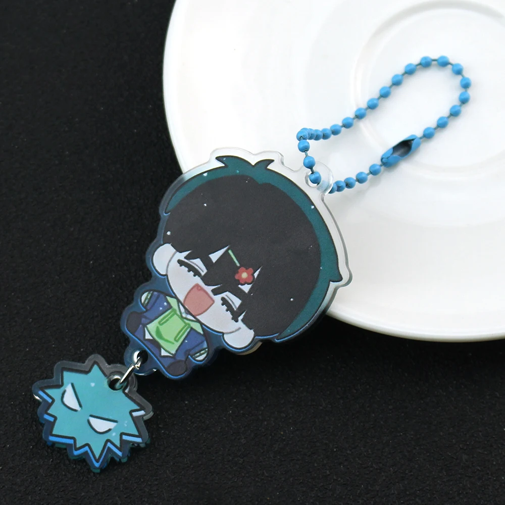 IVAN & TILL أنيمي سلاسل المفاتيح الغريبة المرحلة الرجال مفتاح سلسلة للنساء الفتيات كوميدي الكرتون موضة الشكل الاكريليك كيرينغ قلادة الهدايا