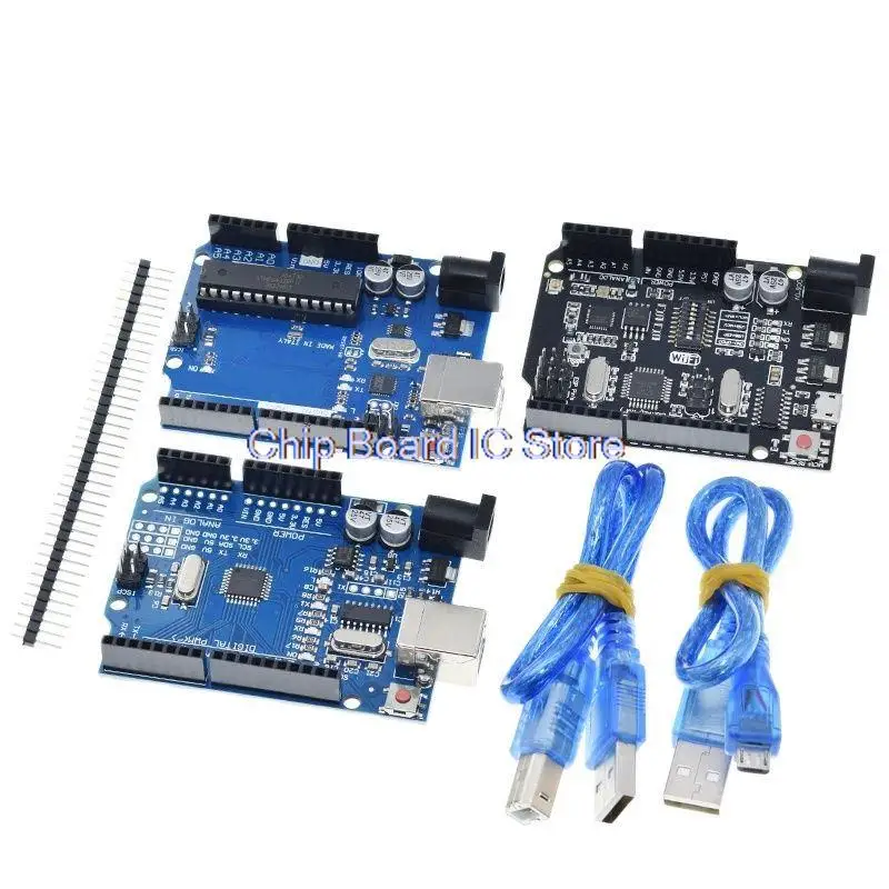 UNO R3 Official Box ATMEGA16U2 / UNO+WiFi R3 Original ATMEGA328P Chip CH340G For Arduino UNO R3 Development Board WeMos ESP8266