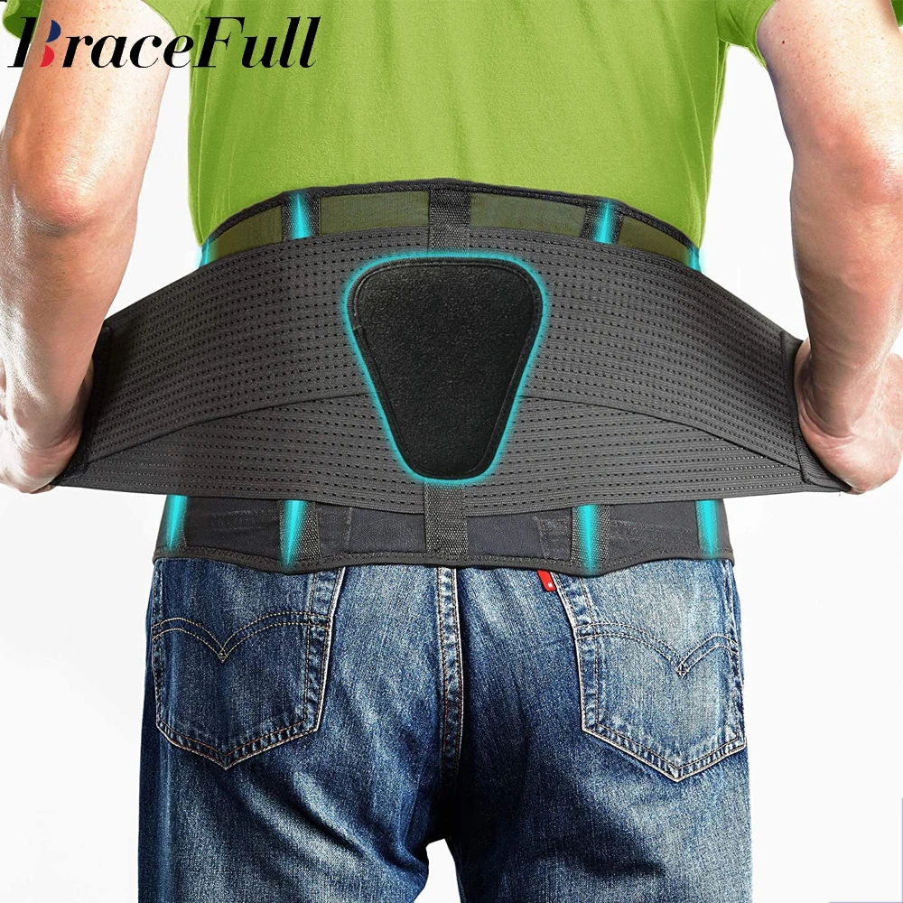 Lumbar Support Belt for Mens and Womens.Orthopedic Back Brace Stretcher and Posture Corrector for Spine Decompression