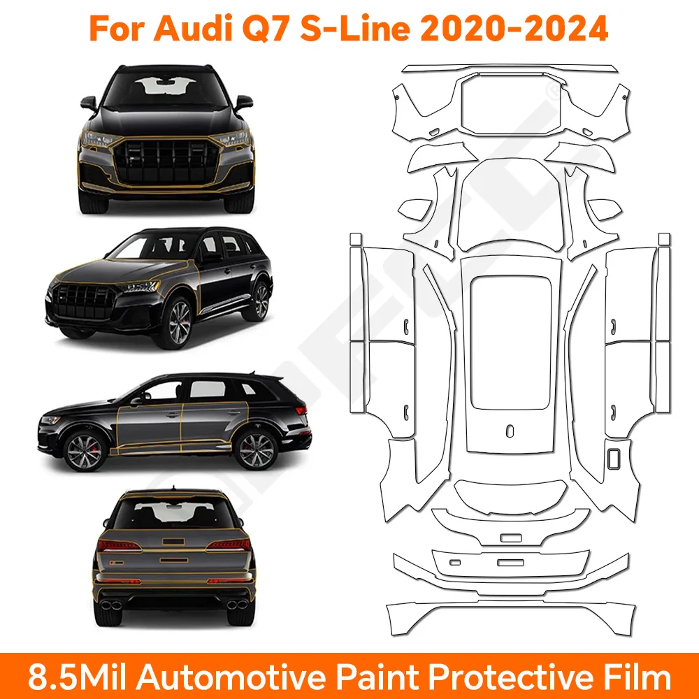 

9MIL PPF TPU Q7 S-Line 2020-2024 Precut Full Car PPF Film 8.5Mil HD Clear Anti-Scratch Car Paint Protection Exterior Accessory