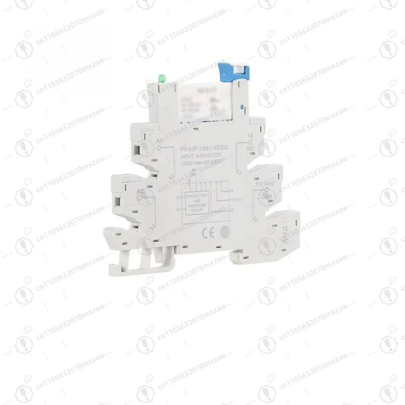 Slanke 6,2 mm relaisaansluiting HF-41F 6A PLC aangepaste DIN-rail/printplaat montagemodule