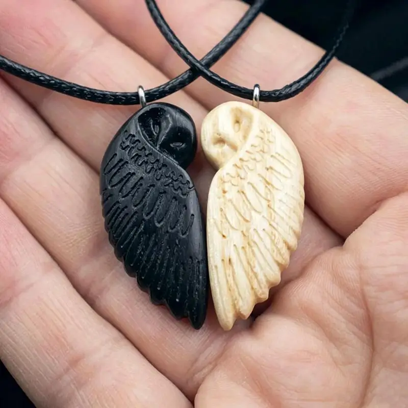 Lucky Owl Pendant Necklace Handmade Animal Pattern Unique Design Couple Jewelry for Thanksgiving Holiday Gifting
