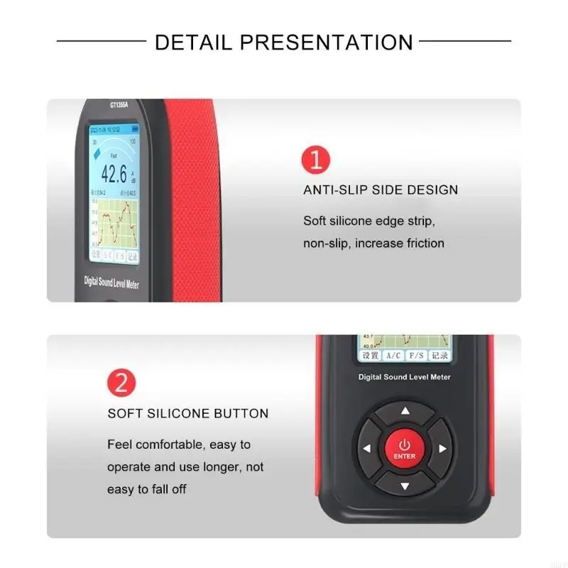 M6CF Rechargeable Decibel Sound Meter with Fast/Slow Time Weighting Realtime Analysis