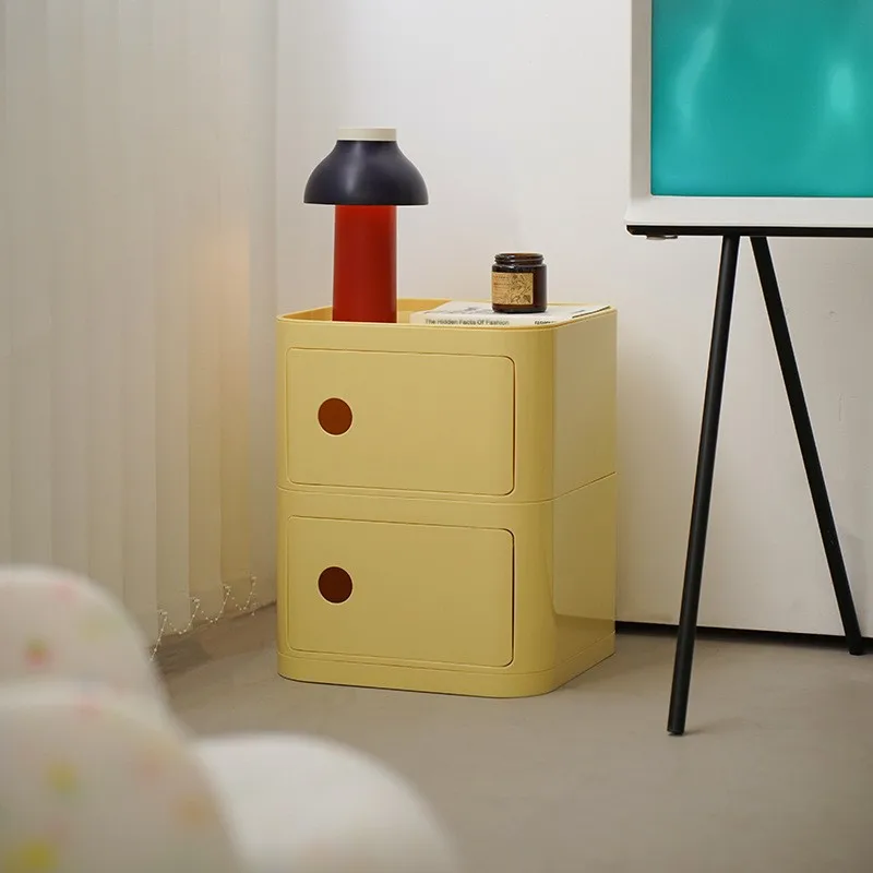 momo-モダンでシンプルでクリエイティブな小型収納ロッカーシェルフ家庭用非常に狭いクリームスタイルの寝室のベッドサイドテーブル