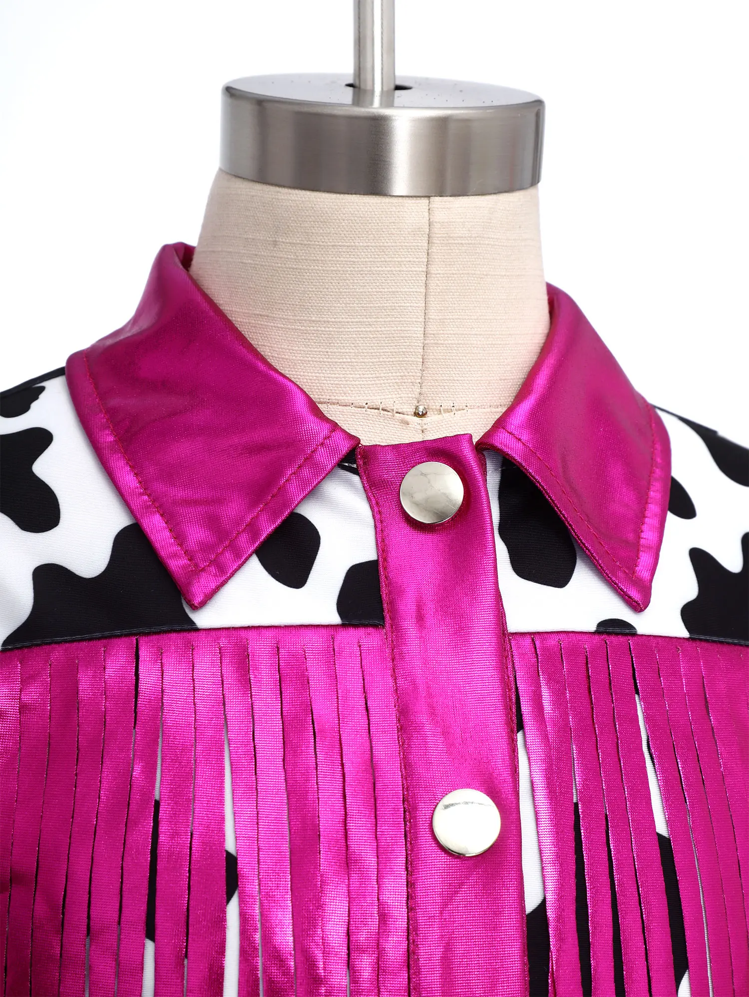 

Kids Girls Cow Print Outfit Western Cowgirl Halloween Movie Costumes Sleeveless Fringed Top Shorts Set Hippie Dress Up Clothes