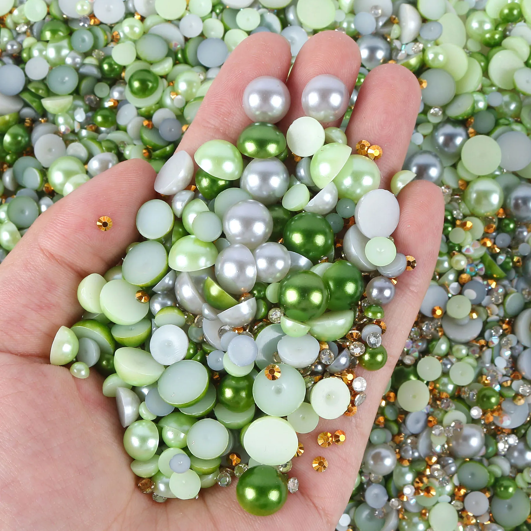 Mélange De Perles De Strass à Dos Plat Pour Travaux Manuels