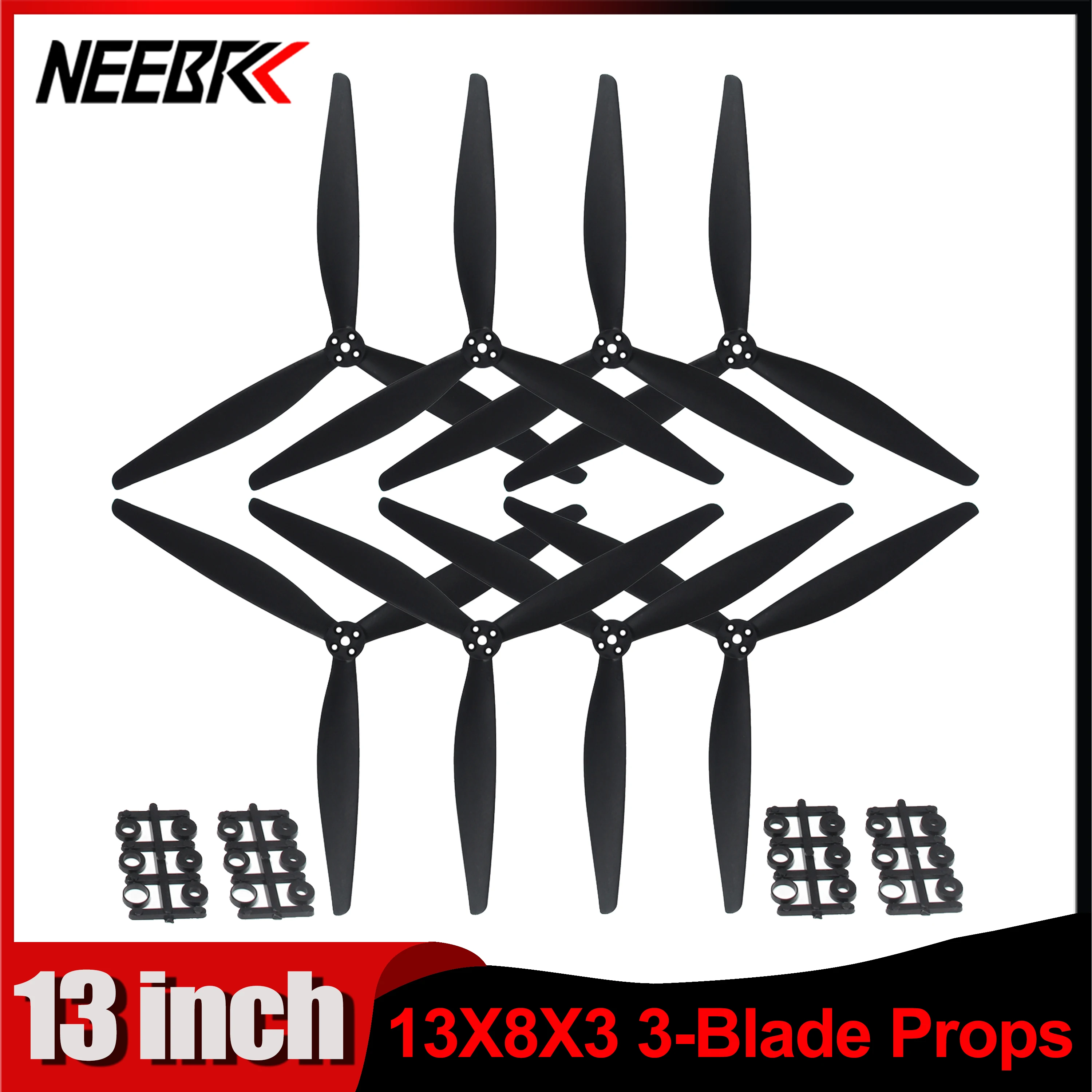

1308 Propeller 3-Blade Props 13inch 13X8X3 X-CLASS for FPV Drone Freestyle Mark V2 Long Range RC Model Aircraft Blade