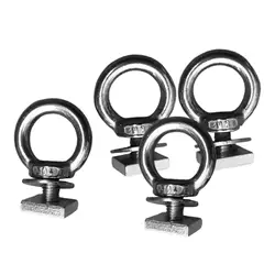 4Pcs Generic M8 T Track Bolts Eye Bolts with Nuts T Slot Bolts Anchoring Set for Anchoring Roof Rack Hold Bungee Cord Ropes