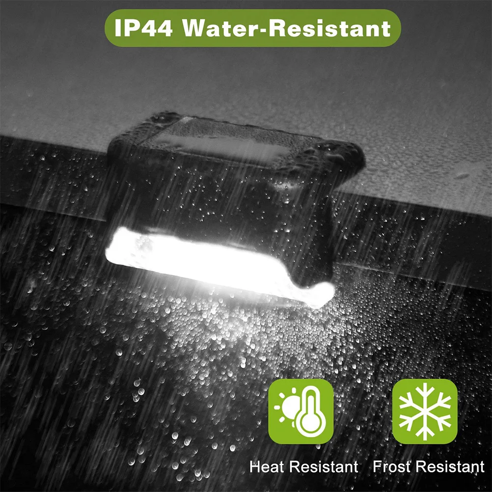 

5Pcs Solar Fence Lights Outdoor Yard Black PVC Durable Waterproof Deck Step Garden Lighting Automatic On Off Charging