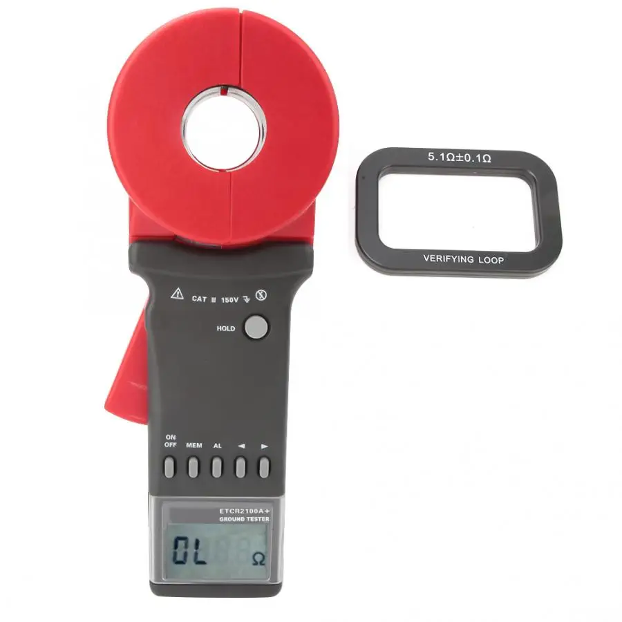 Imagem -04 - Digital Terra Resistência Clamp Tester Armazenados Dados Loop Resistência Etcr2100a Etcr2100 Etcr2100c Etcr2100c 99 Conjuntos Resolução 0001o