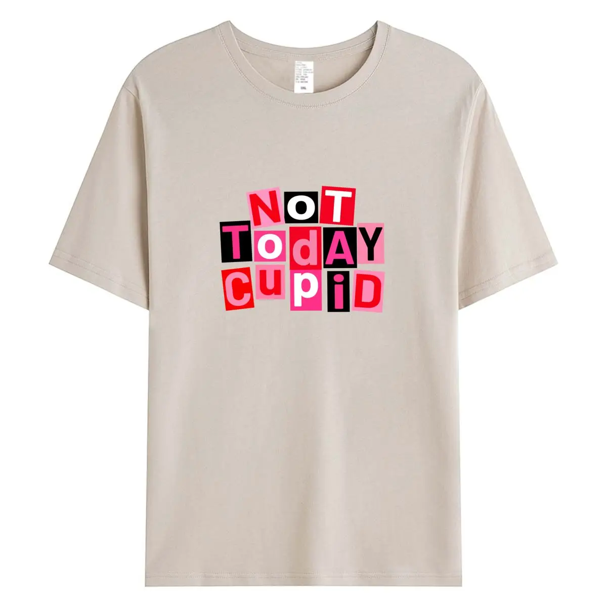Oversized Women Tees Anti Valentines Day Graphic T-shirt Short Sleeve Clothing Summer Female 100% Cotton 2026 New Tops Tshirt