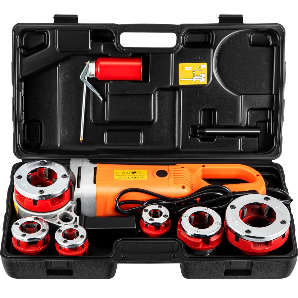 2300W Portable Electric Pipe Threader with 6 Dies