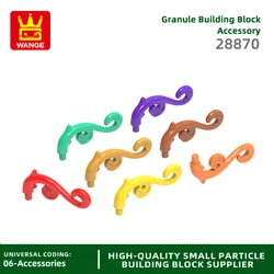 Wange 152Pcs/Lot 28870  Curved Plant Stem Building Blocks MOC Roof Accessories Part Compatible with Brick Children Toys Gift Box