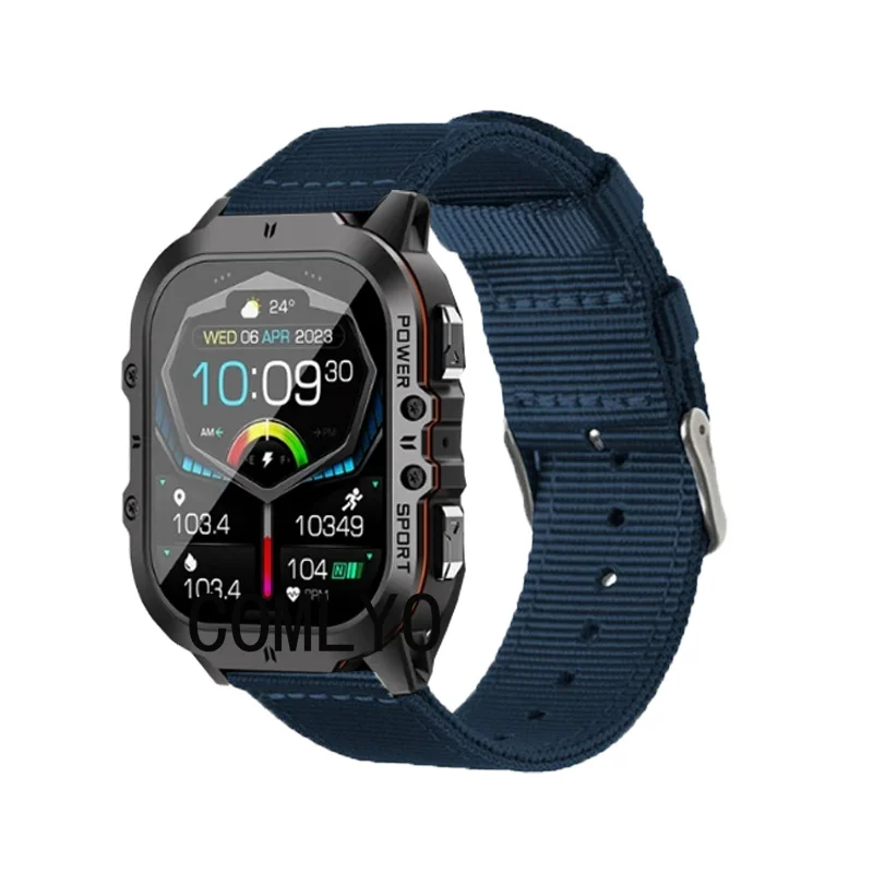 Cinturino 3 in1 per C26 Smart Watch Strap uomo donna Band Nylon Canva protezione dello schermo della cintura