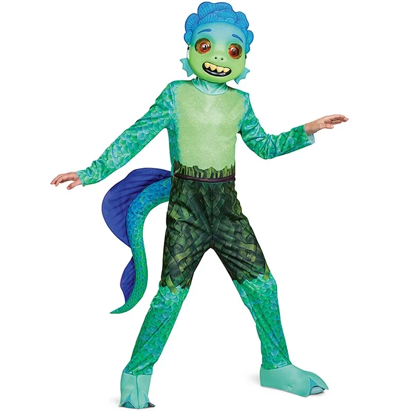 Disney Luca Halloween Costume Luca Childrens Summer Friendly Day Alberto Sea Monster Conjoined Cosplay Performance Costume Gift