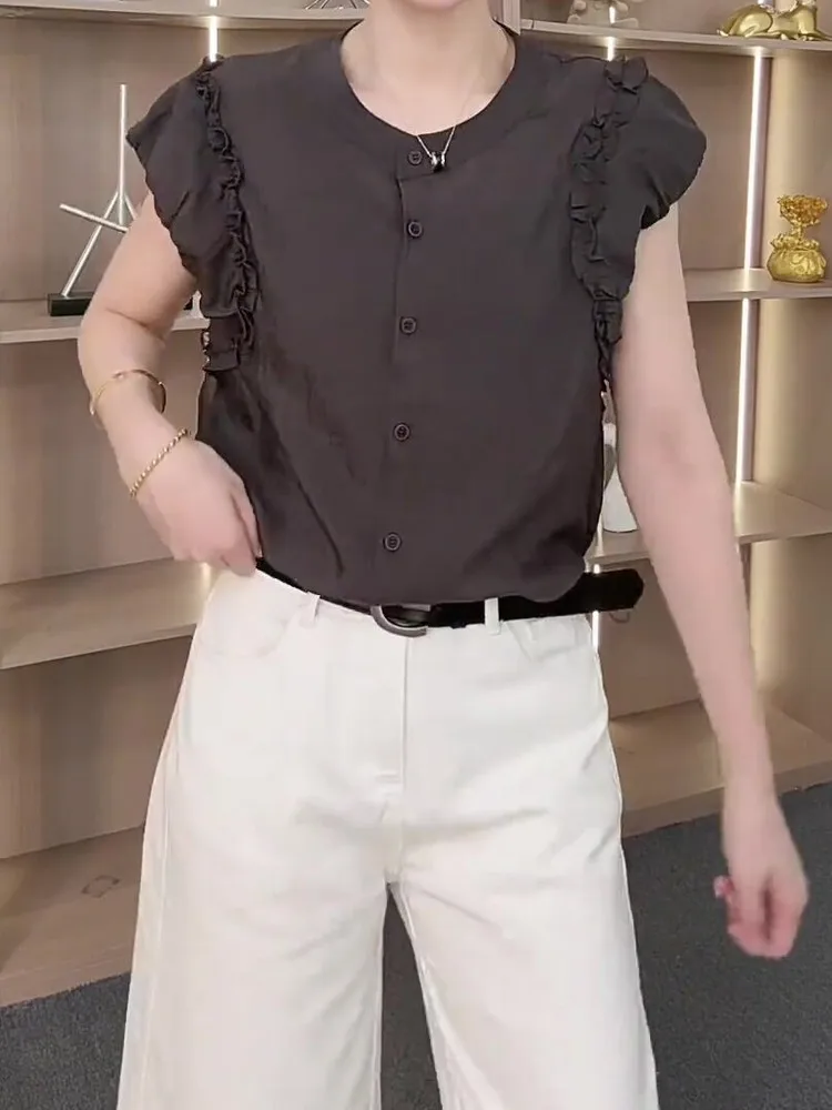 

Faionable круглый жилет Ne Svel, женский универсальный высококачественный жилет, лето 202, новый удобный повседневный топ