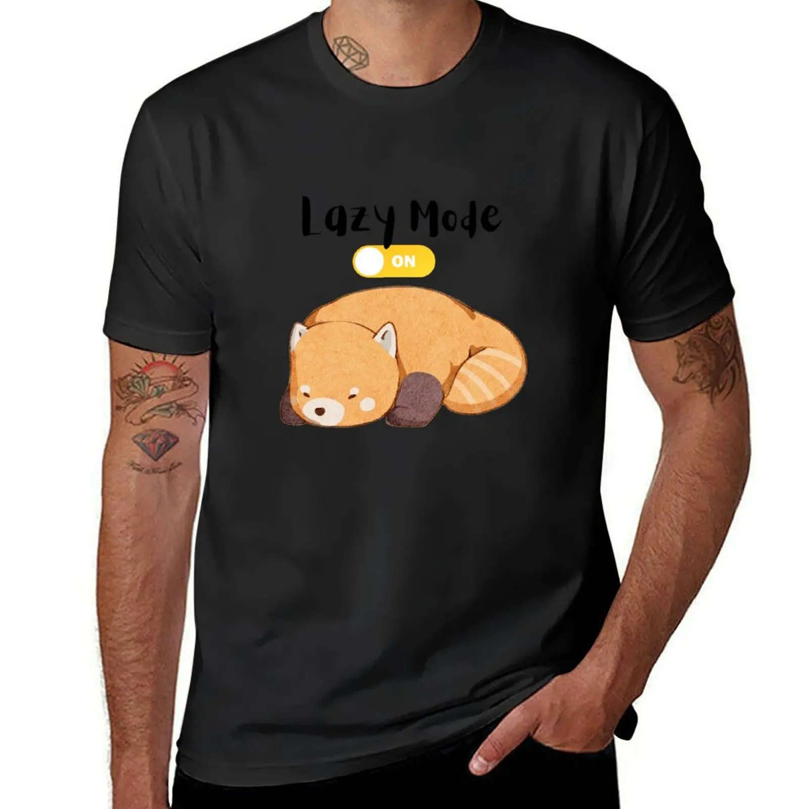 

Cute Red Panda Lazy Mode On T-Shirt luxury t-shirt essential t shirt graphic shirts shirts graphic tees mens designer clothes