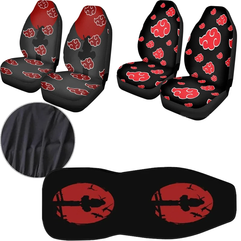 

2 шт., подушка для автомобильного сиденья Наруто, аниме, красное облако, универсальный автомобильный чехол для сиденья, украшение интерьера, защитные аксессуары для автомобильного сиденья
