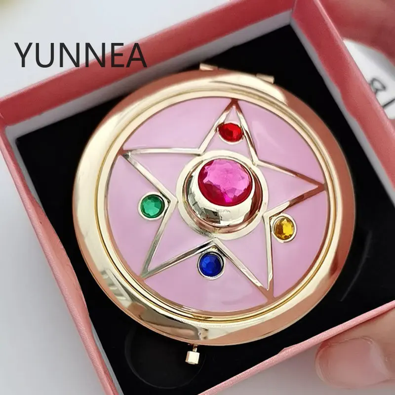 MIRROR Folding Sailor Moon R Moonlight Memory Series Crystal Star Case Cosmetic Make Up Compact Travel Sailor Moon Cosplay Box