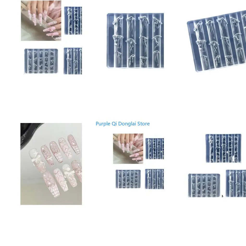 L21E Bowknot Themed Decorative Mold Silicone Texture for Various Types