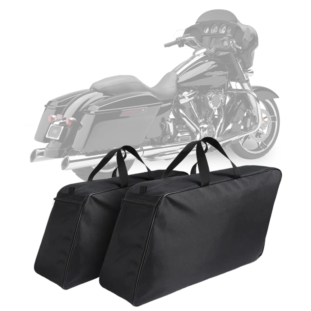 Motorcycle Luggage Bags For Harley Touring Road King Road Glide Electra Street Glide Black Inner Bags Adventure Suitcases Bag