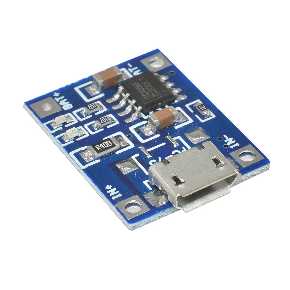 10PCS TP4056 5V 1A Micro USB Type-C 18650 Lithium Battery Charger Module Charging Board With Protection Dual Functions 1000mA