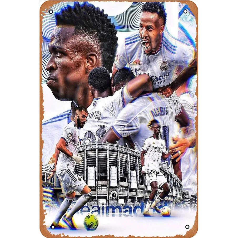 Hala Madrid Poster Metal Sign Retro Home Decorative Vintage Tin Sign 12 X 8 Inch