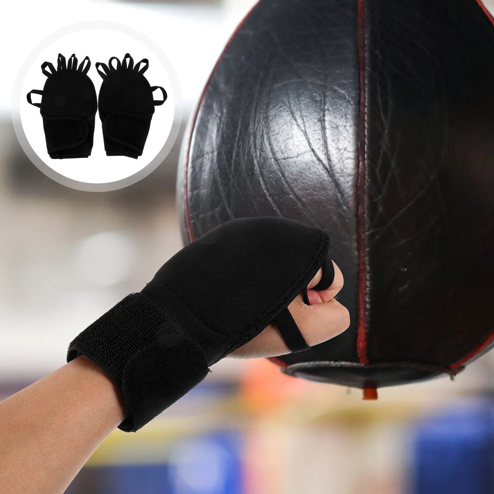 

1Pair Antitear Sports Gloves Adjustable Wrist Support Durable Material for Kickboxing Fitness Training Professional Use