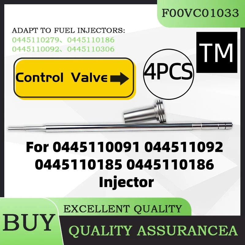 4Pcs F00VC01033 Diesel Engine Injector Control Valve For 0445110091 044511092 0445110185 0445110186 Common Rail Injector