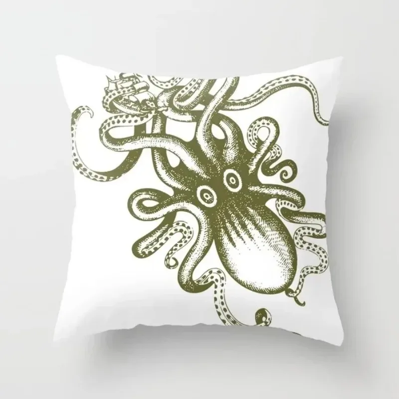 Octopus Pattern Pillowcase Car Ornaments Office Living Room Home Pillowcase