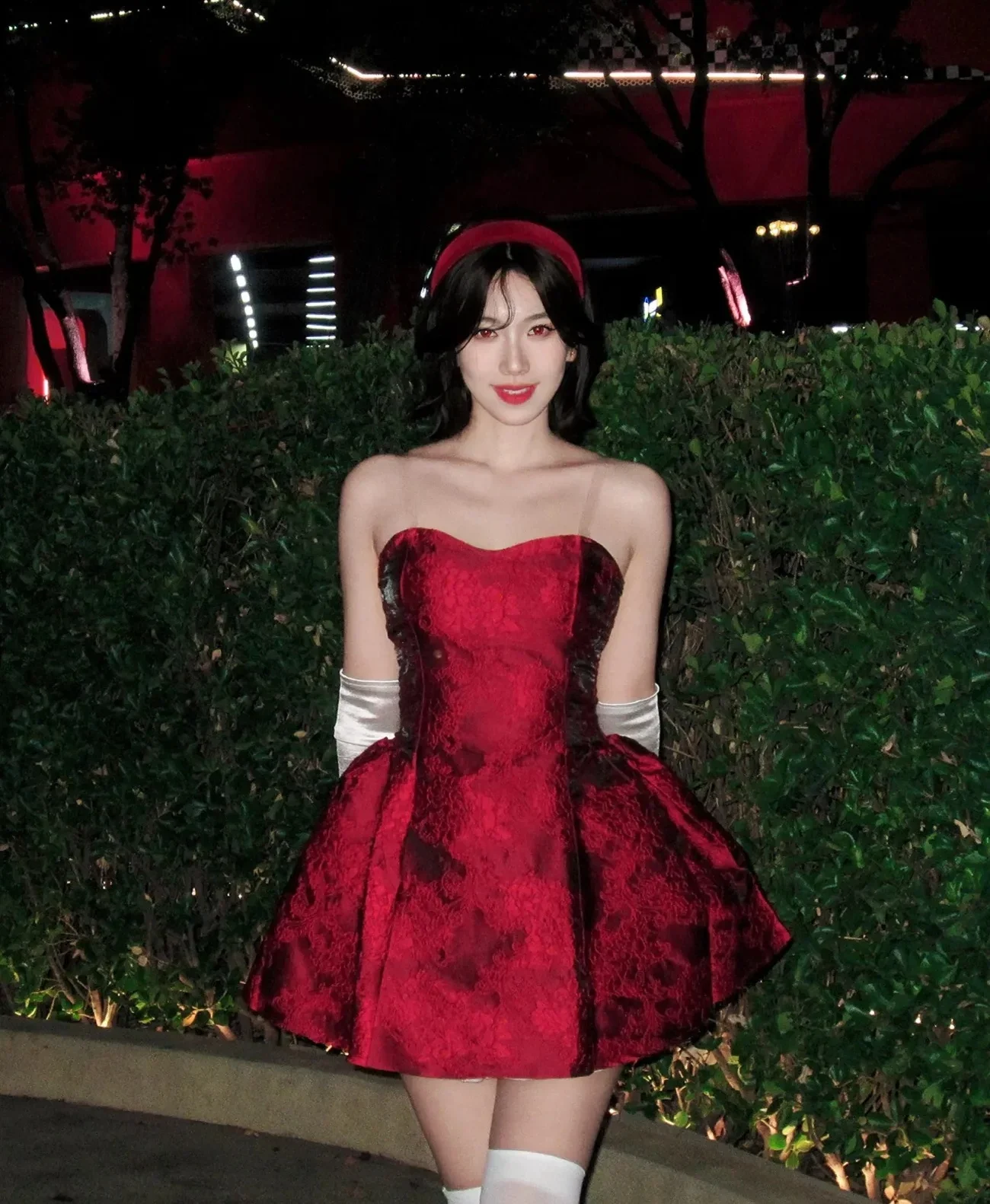 

Coalfell【Blood Sacrifice Girl】Red Printed Starpless Dress Hotsweet Cos Lolita Young Lady Princess Style Puffy Dresses Summer