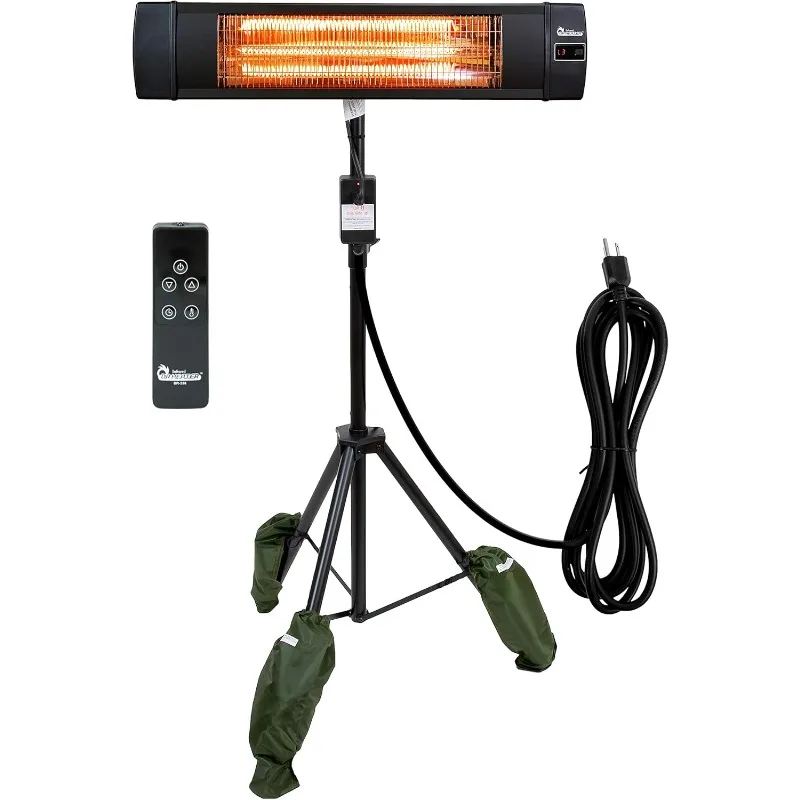 

Infrared Patio Heater with Tripod, Black, 23x40 Inches