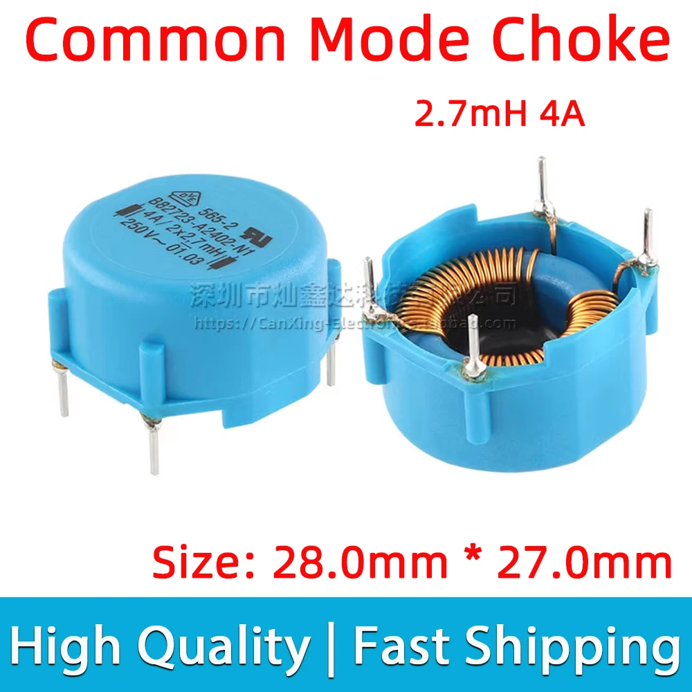 

B82723A2402N001 Common Mode Inductor Coil Inductance 2.7mH 4A Switching Power Supply Noise Supression Filter B82723A2402N1
