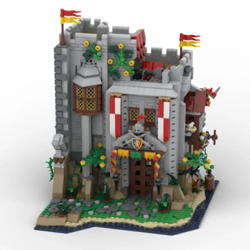 Medieval Castle Model MOC Building Brick Lion's Caslte Guarding Tower Modular Technology Gift Holiday Assemble Children Toy Suit