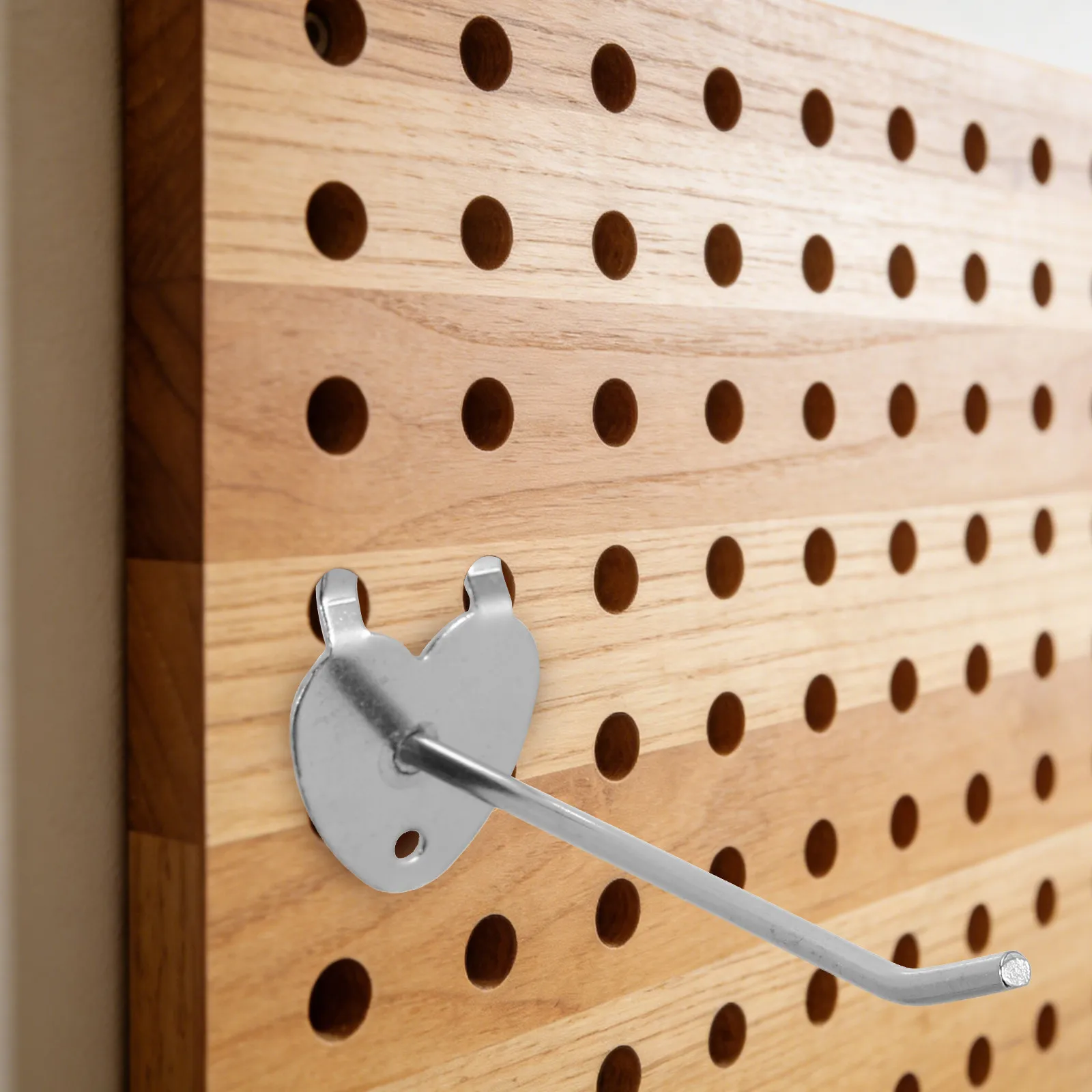 50Pcs Metal Peg Board Hook Organizer Pegboard Hooks Heart-shaped Iron Wire Shelving Units Supermarket Display Garage