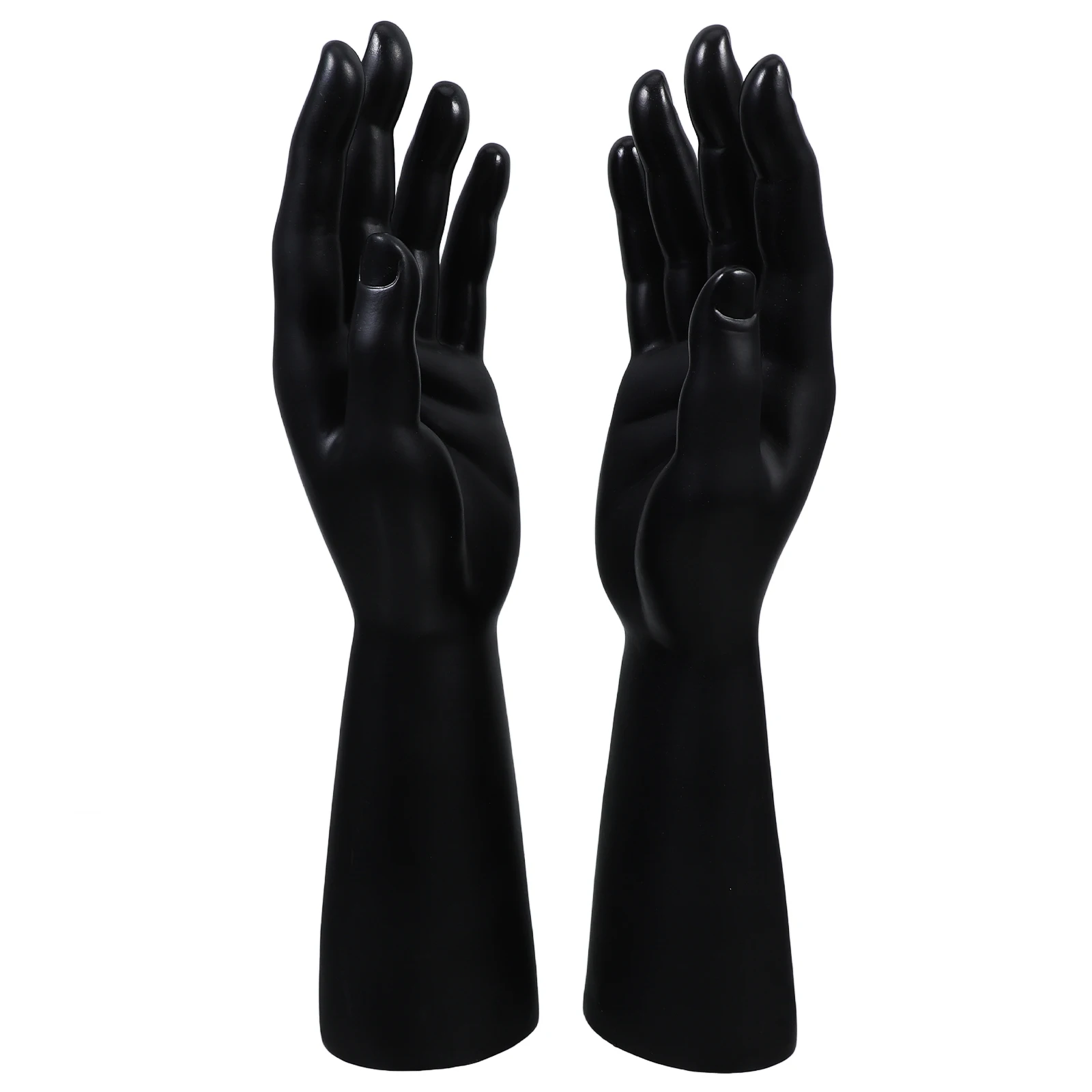 

2 Pcs Decorate Simulation Hand Display Stand Man Vinyl Decorative Jewelry Holder