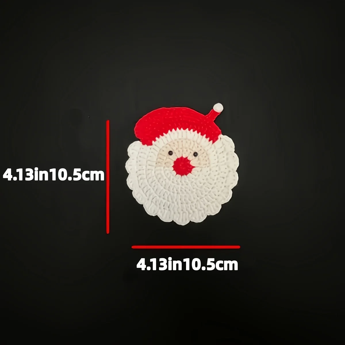 4PCS Handmade Crochet Christmas Coasters Holiday Table Decor Heat Resistant Drink Mats Gift for Party