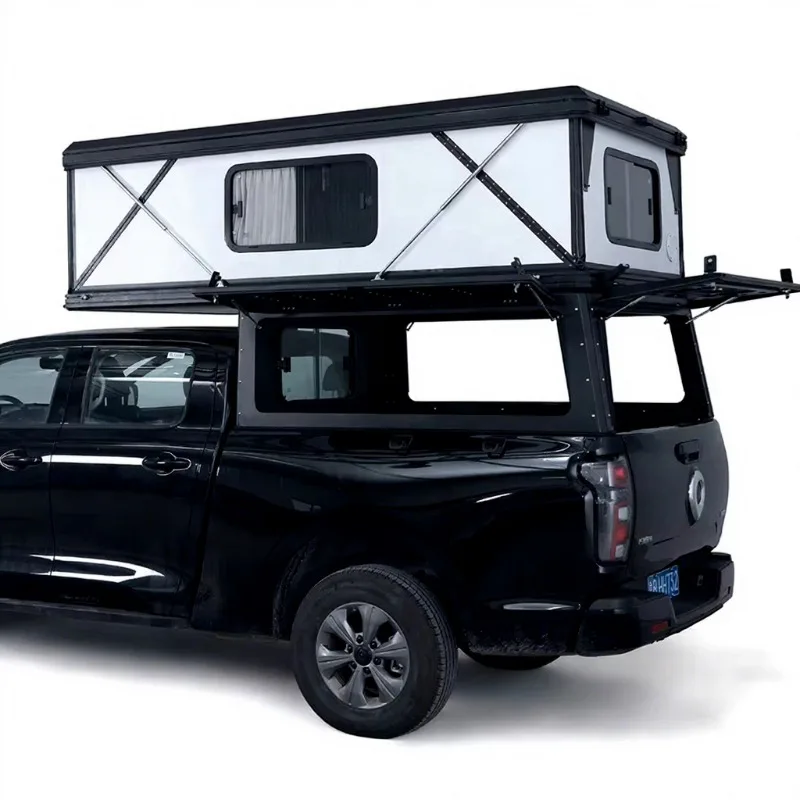 Hard Shell Pop Truck Camper Aluminum Slide-in for Tundra Ford F150 6ft/6.5ft Bed 4x4 Road Four-Season Snowproof