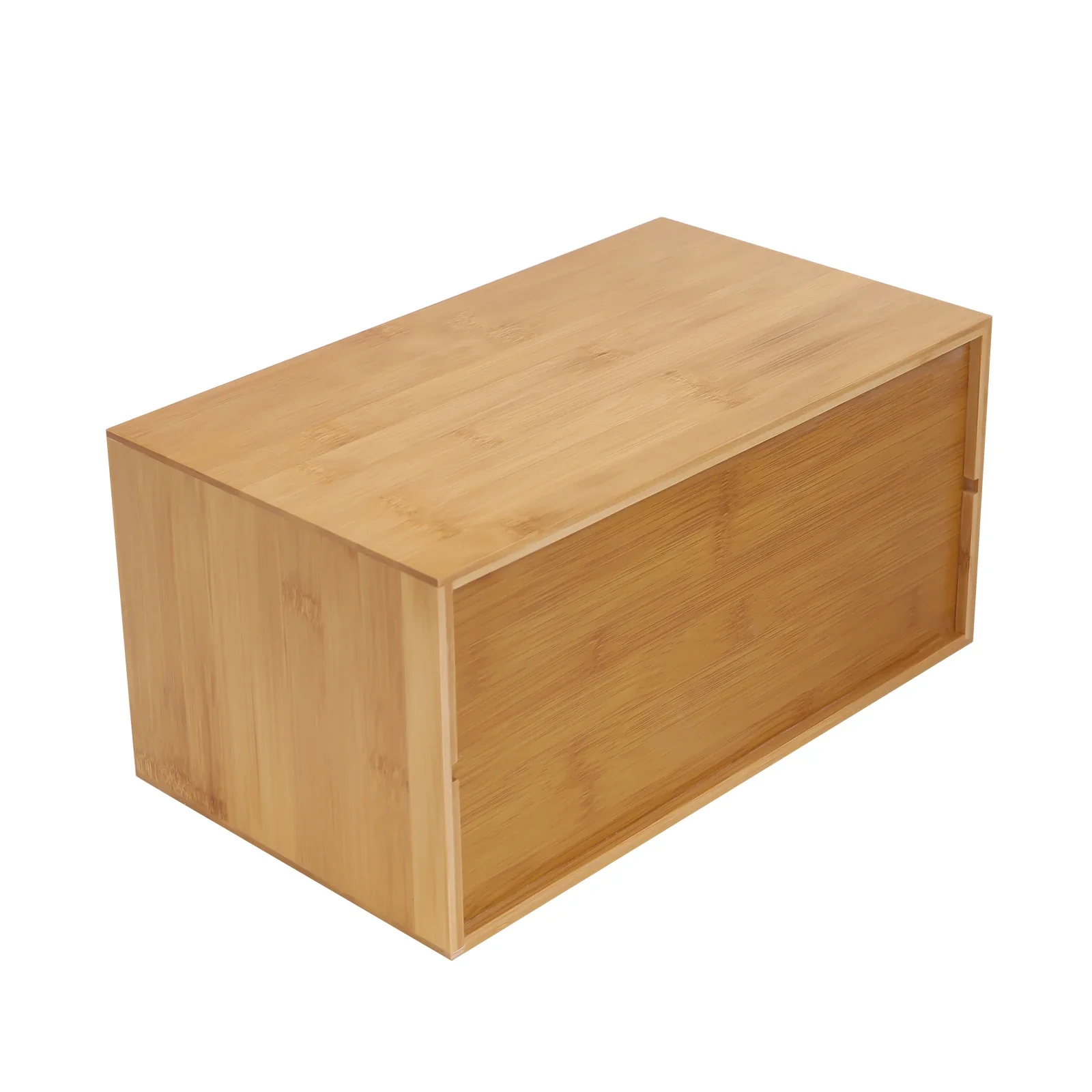 Cassetto in bambù con 2 cassetti: mini scatola portaoggetti per cassetti da scrivania in bambù per articoli da toeletta, forniture, nessun montaggio richiesto