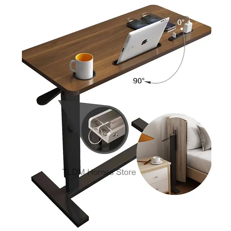 Mesa de cabeceira móvel de elevação, mesa de escritório, mesa de computador, cama dobrável, organizador de mesa de aprendizagem, móveis de escritório aa