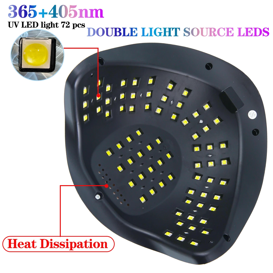 新しい UV LED ネイルランプネイル硬化ランプホームサロン用強力な LED 乾燥ランプすべてのジェルポリッシュプロフェッショナルネイル機器